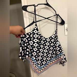 Trina Turk Onyx Tankini top& bottom size 12